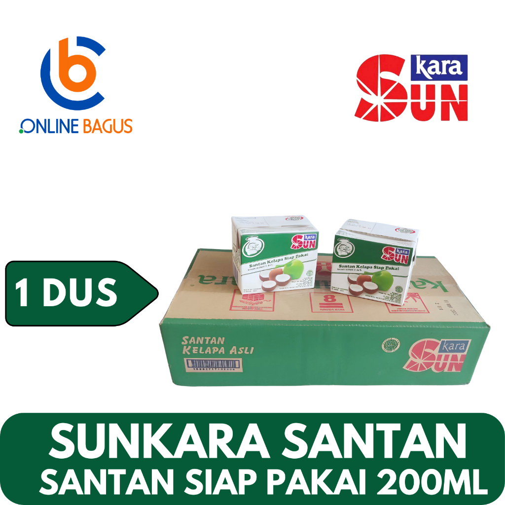 

Sun Kara Santan Kelapa Siap Pakai 200 ML (1 DUS)