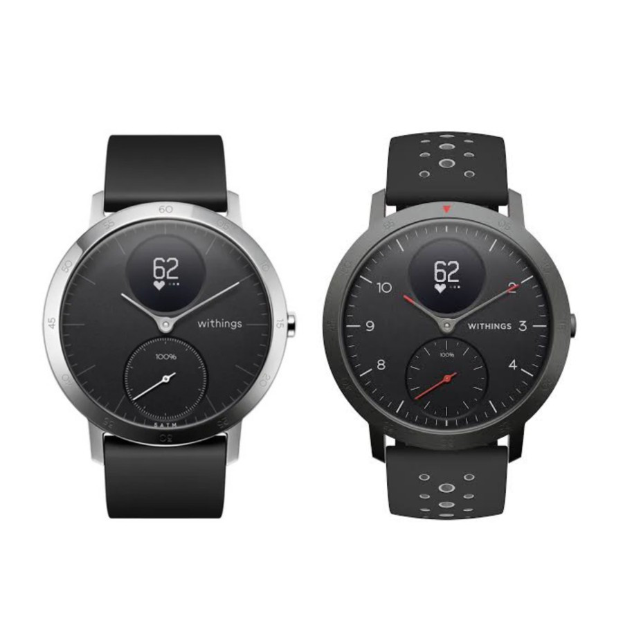 Withings Steel HR 36mm Smartwatch Hitam - Jam Tangan Pintar Hybrid dengan Monitor Detak Jantung