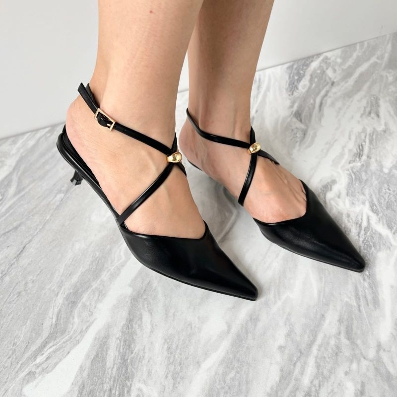 PROMO SALE Sepatu Zara Heels 3 cm hitam sandal gladiator