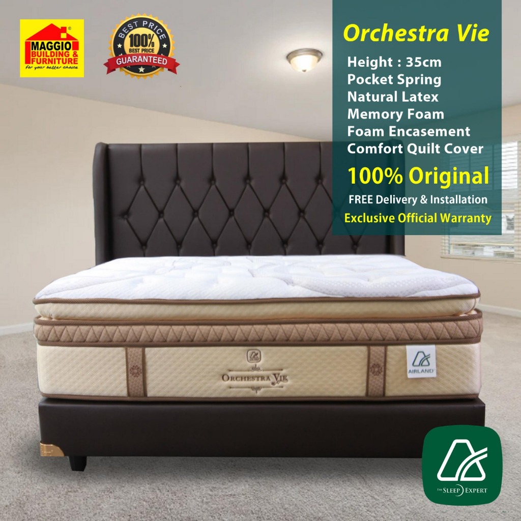 KASUR SPRINGBED AIRLAND - KASUR LATEX ORCHESTRA VIE - AIRLAND SPRINGBED