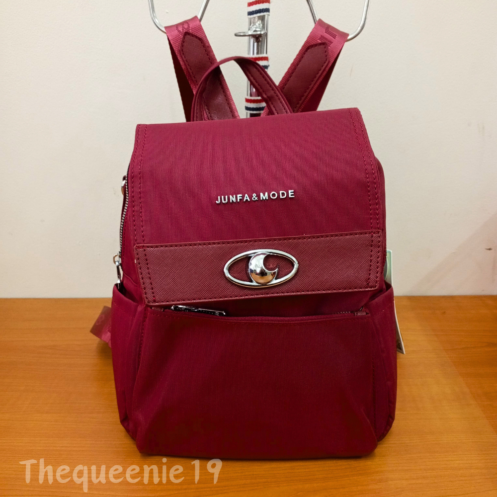 READY TAS RANSEL JUNFA WANITA BISA SELEMPANG BAHAN KANVAS #JF 2454-537