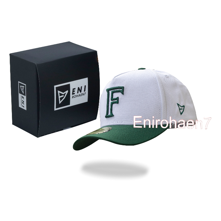 Topi E7 logo F Topi Inisial F Unisex  logo F PUTIH V IJO