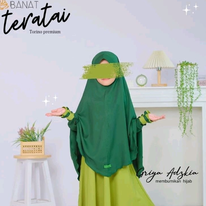 Gamis Anak perempuan set teratai by griya adzkia