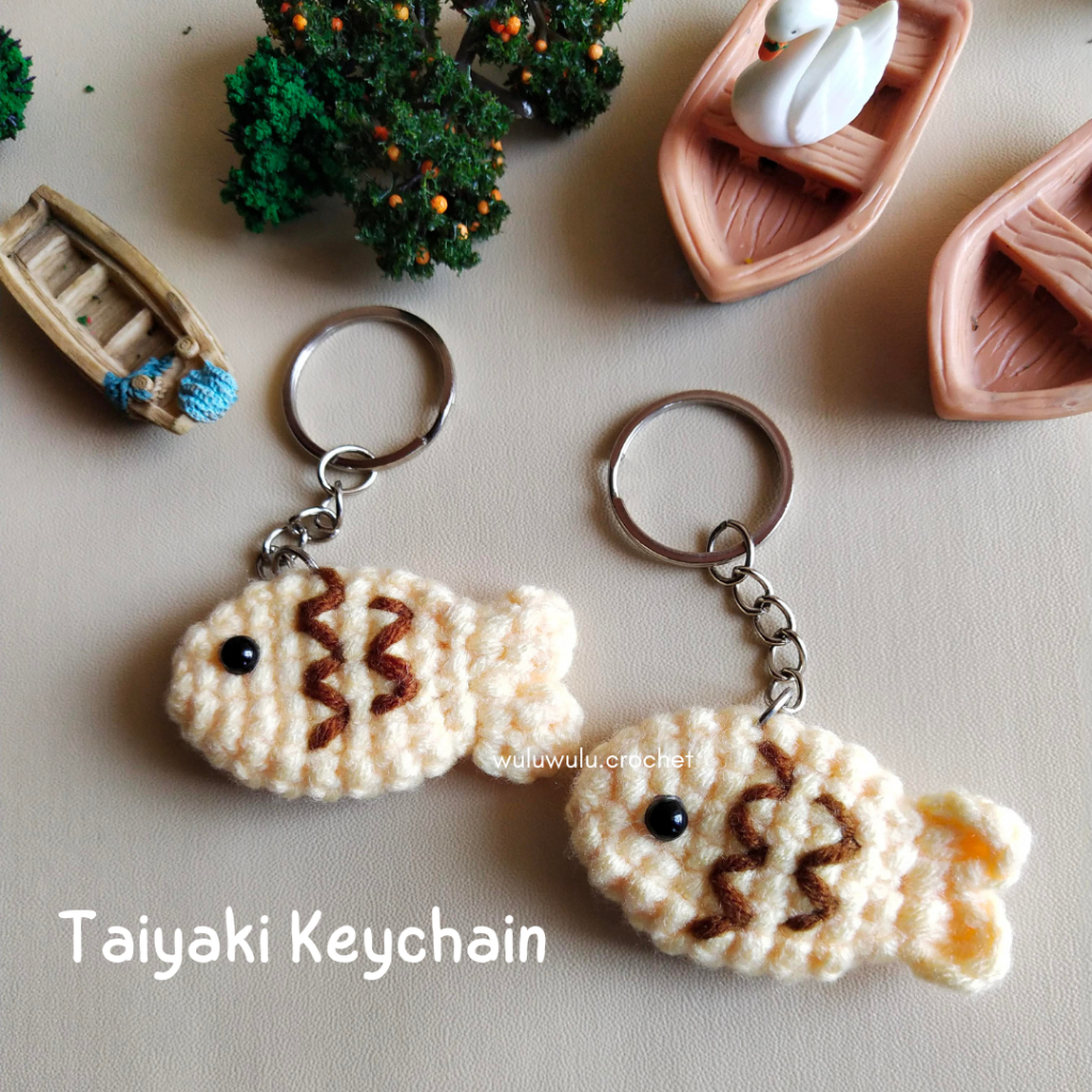Taiyaki Crochet Keychain | Gantungan Kunci Taiyaki by wuluwulucrochet
