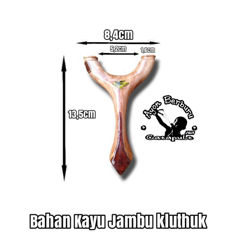 Ketapel OTT dari bahan kayu JAMBU KLUTHUK/Ayon Catapult