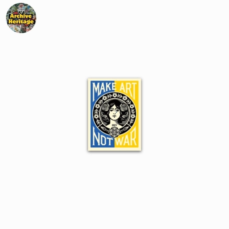 

sticker OBEY GIANT make art not war logo propaganda stiker