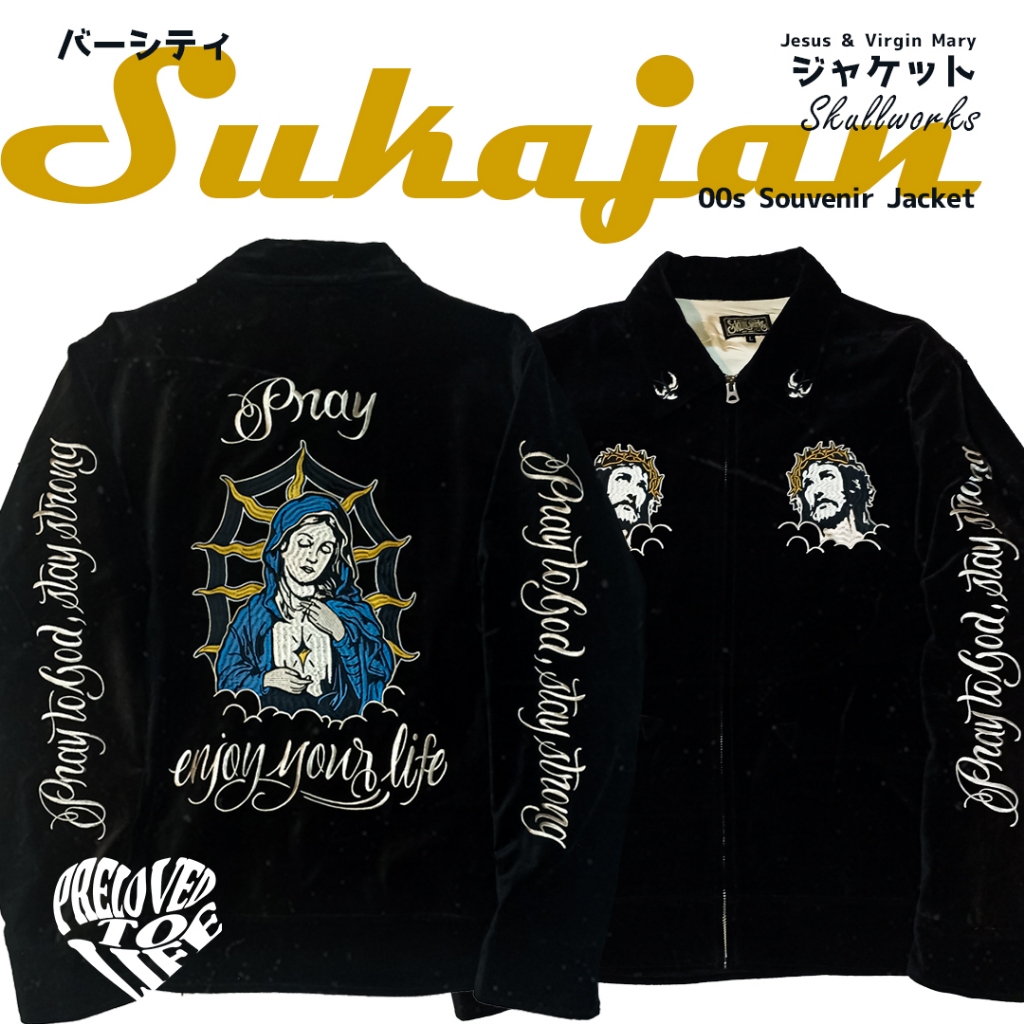 Collar Sukajan JESUS x VIRGIN MARY Souvenir Jacket