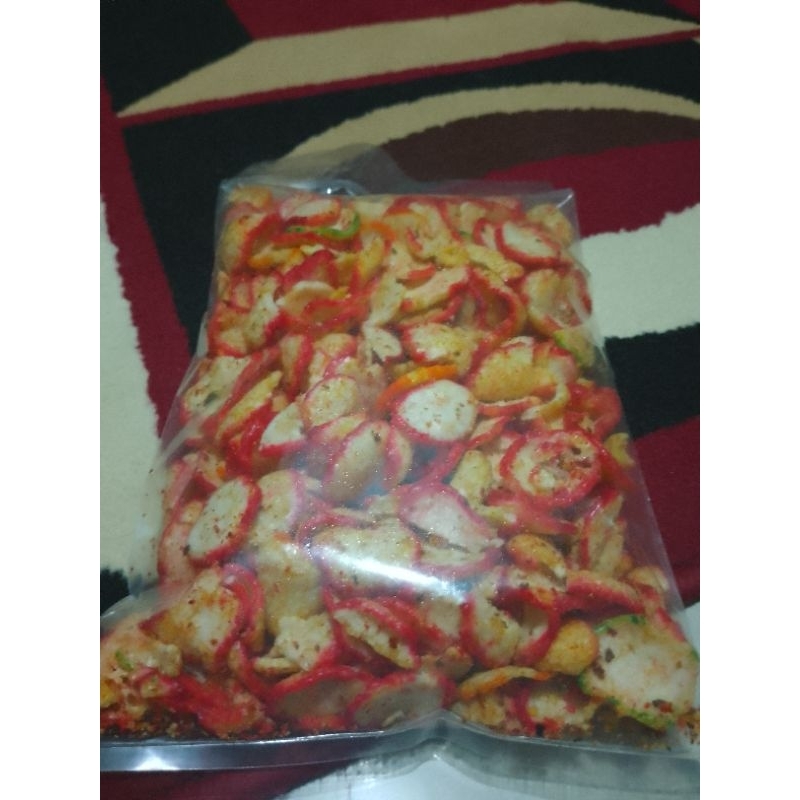 

Kripik Seblak Kencur Pedas Gurih 250gr