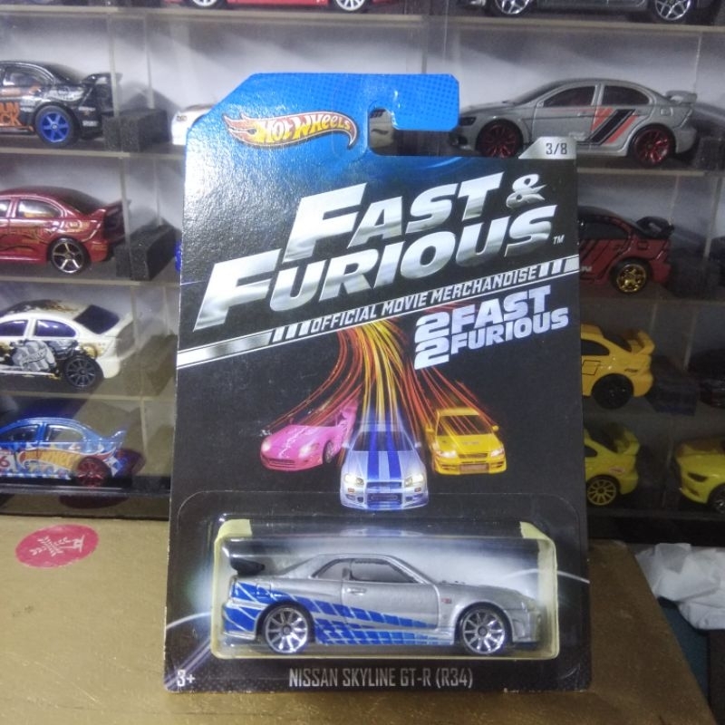 hot wheels nissan skyline r34 fast furious official movie merchandise