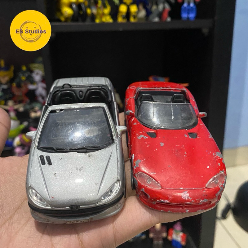 Diecast skala 39 Welly Maisto Junk Mobil Preloved Peugeout Dodge Viper