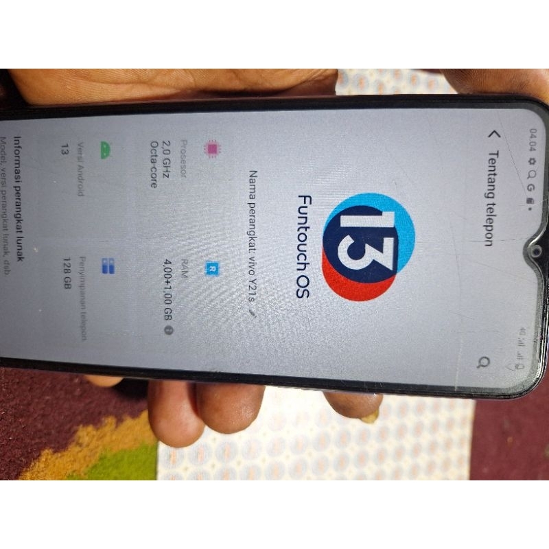 mesin vivo y21s v2110 ram 4/128 normal tested