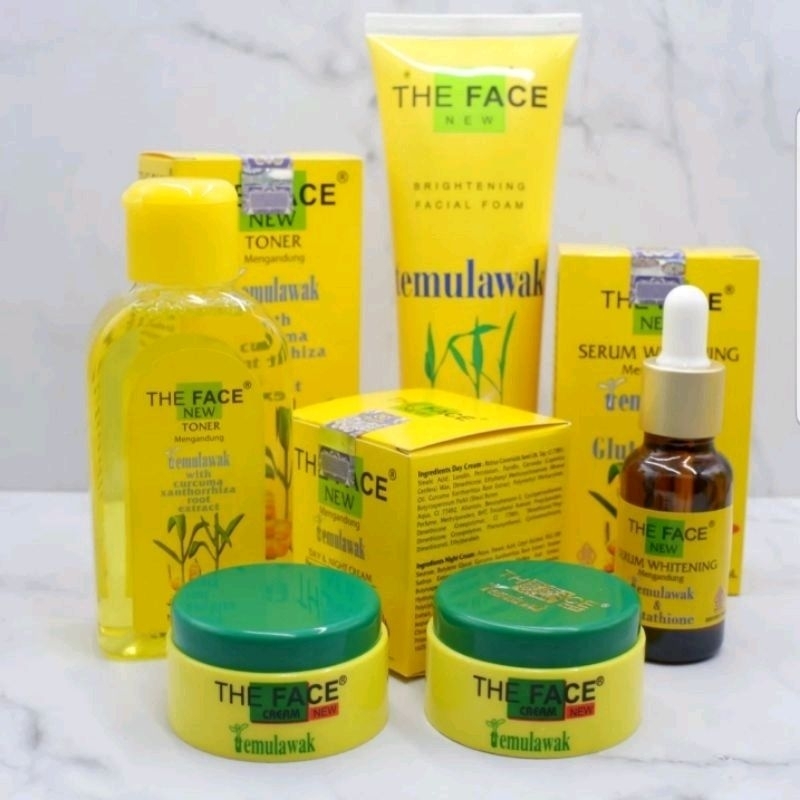 cream temulawak the face original asli bpom paket komplit