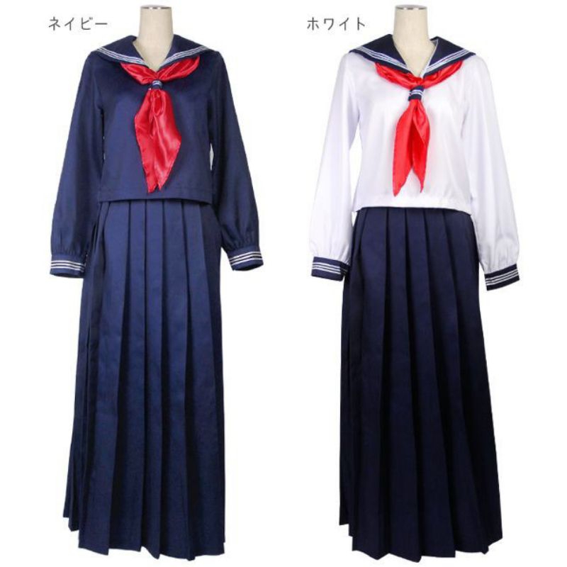 Seifuku Hijab / Seifuku muslim (atasan lengan panjang dan rok panjang) / Outfit Muslimah Costum Cosp