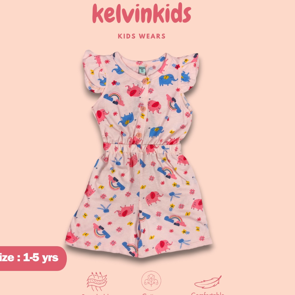 Potongan Harga  Kelvin kids baju jumpsuit anak perempuan Baju kodok anak baju anak perempuan usia 4 
