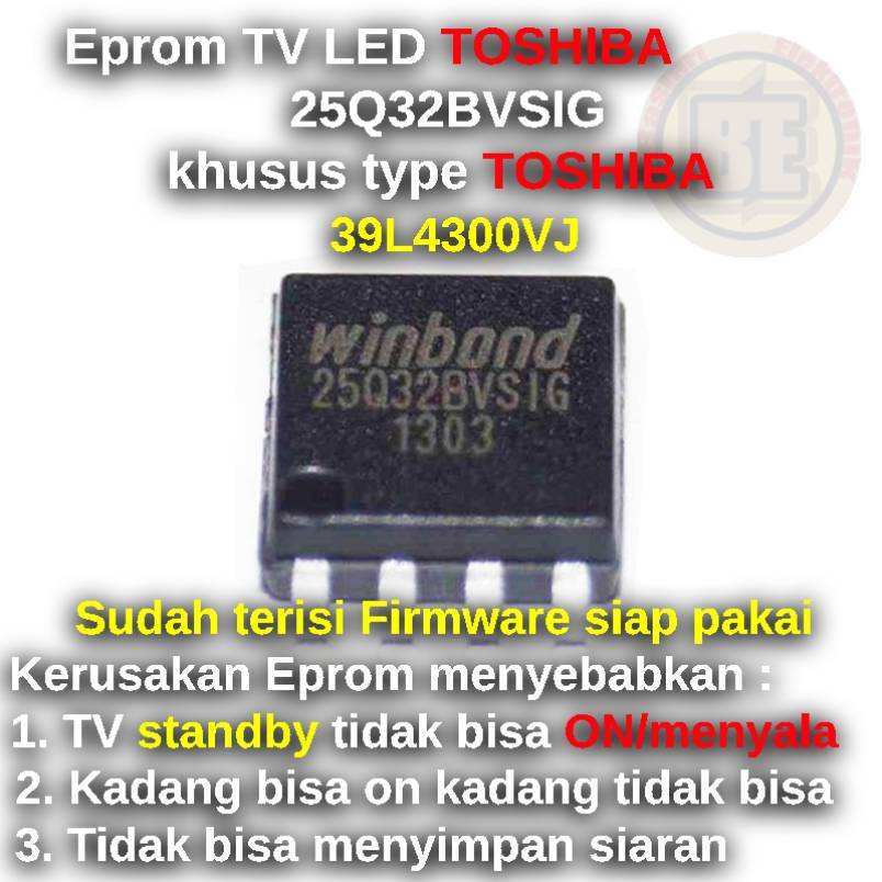 Ic Eprom Firmware TV TOSHIBA 39L4300VJ