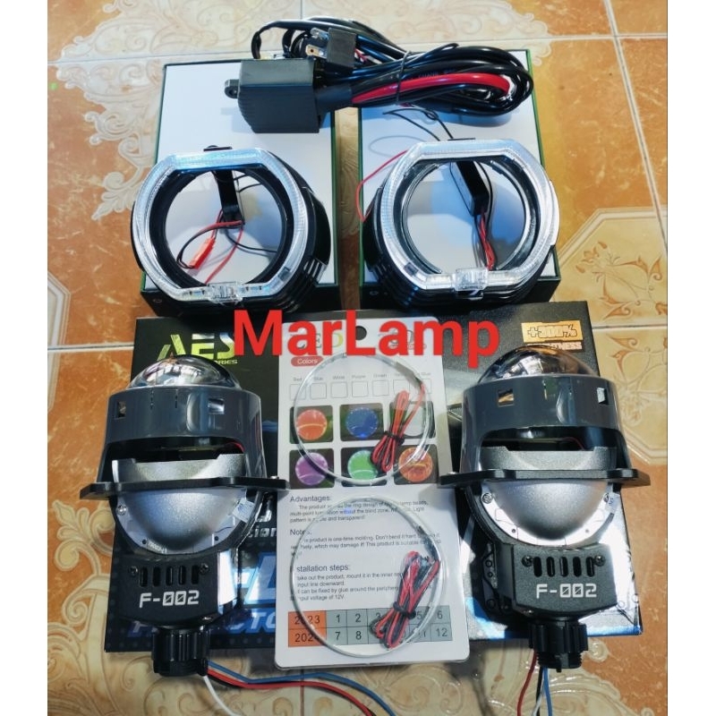 Paket Biled AES F002 65Watt | Projie Projector BILED AES F2 3inch 1sett