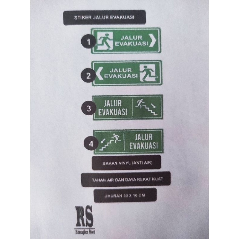 

Stiker Jalur Evakuasi