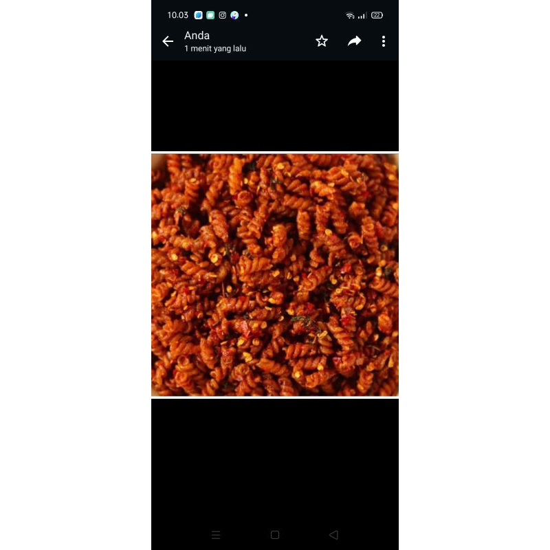 

makaroni goreng pedas siap makan