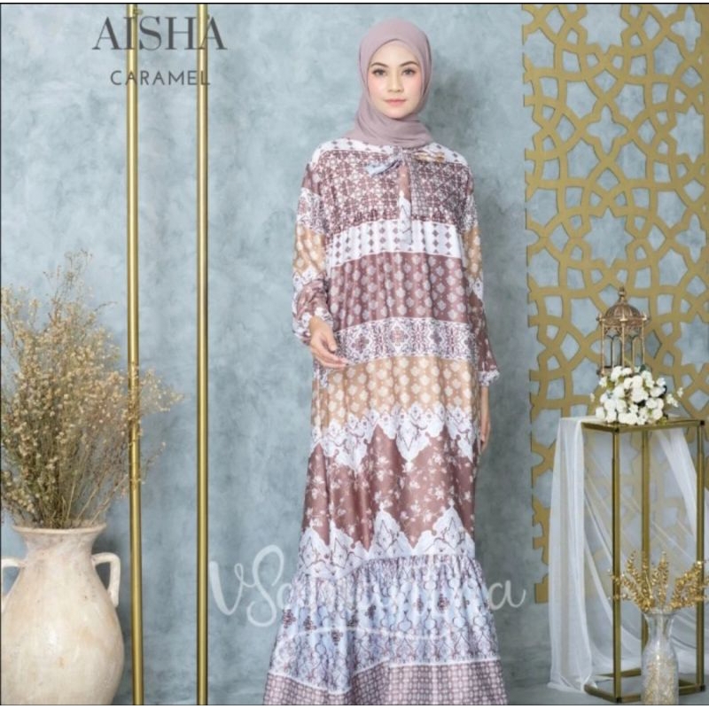 Gamis Premium Silk Aisha Gamis Mewah Cantik Kekinian Gamis Dewasa Gamis Remaja Gamis Lebaran Baju Ko