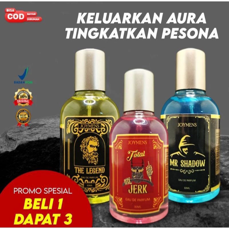 BELI 1 DAPAT 3 Joymens All Series Parfum Original Legend Jerk Shadow Parfume Tahan Lama