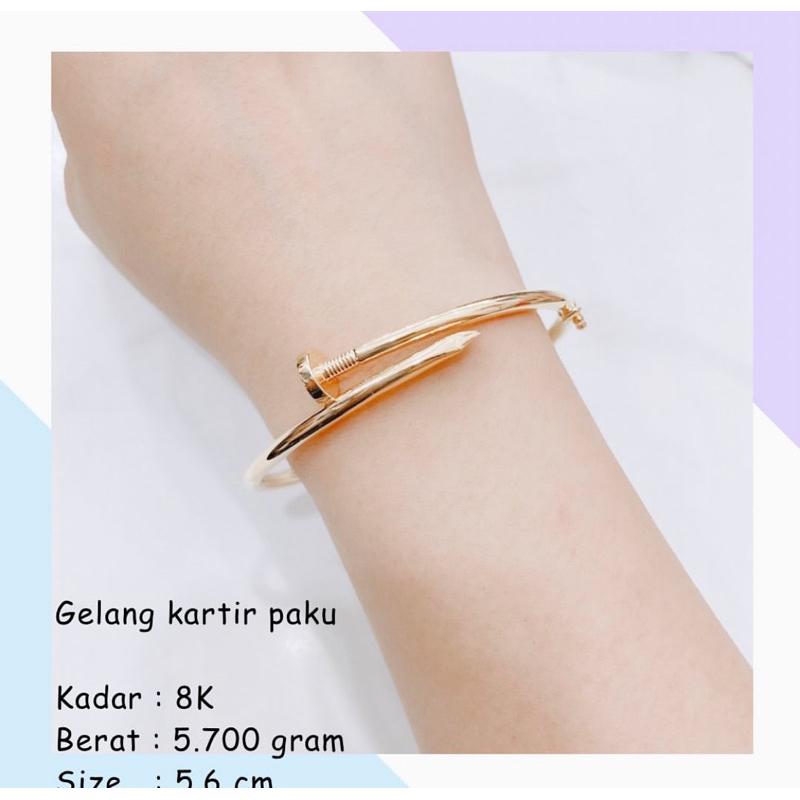 GELANG EMAS KARTIR PAKU 8K 5.700Gr