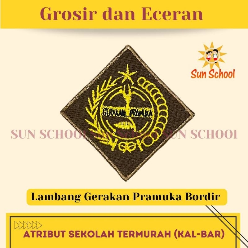 

ECER DAN GROSIR LAMBANG GERAKAN PRAMUKA BORDIR