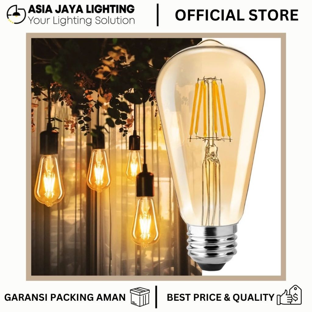 BOLA LAMPU LED FILAMEN / EDISON / LAMPU LED EDISON FILAMENT / LAMPU FILAMENT EDISON LED G45 / ST64