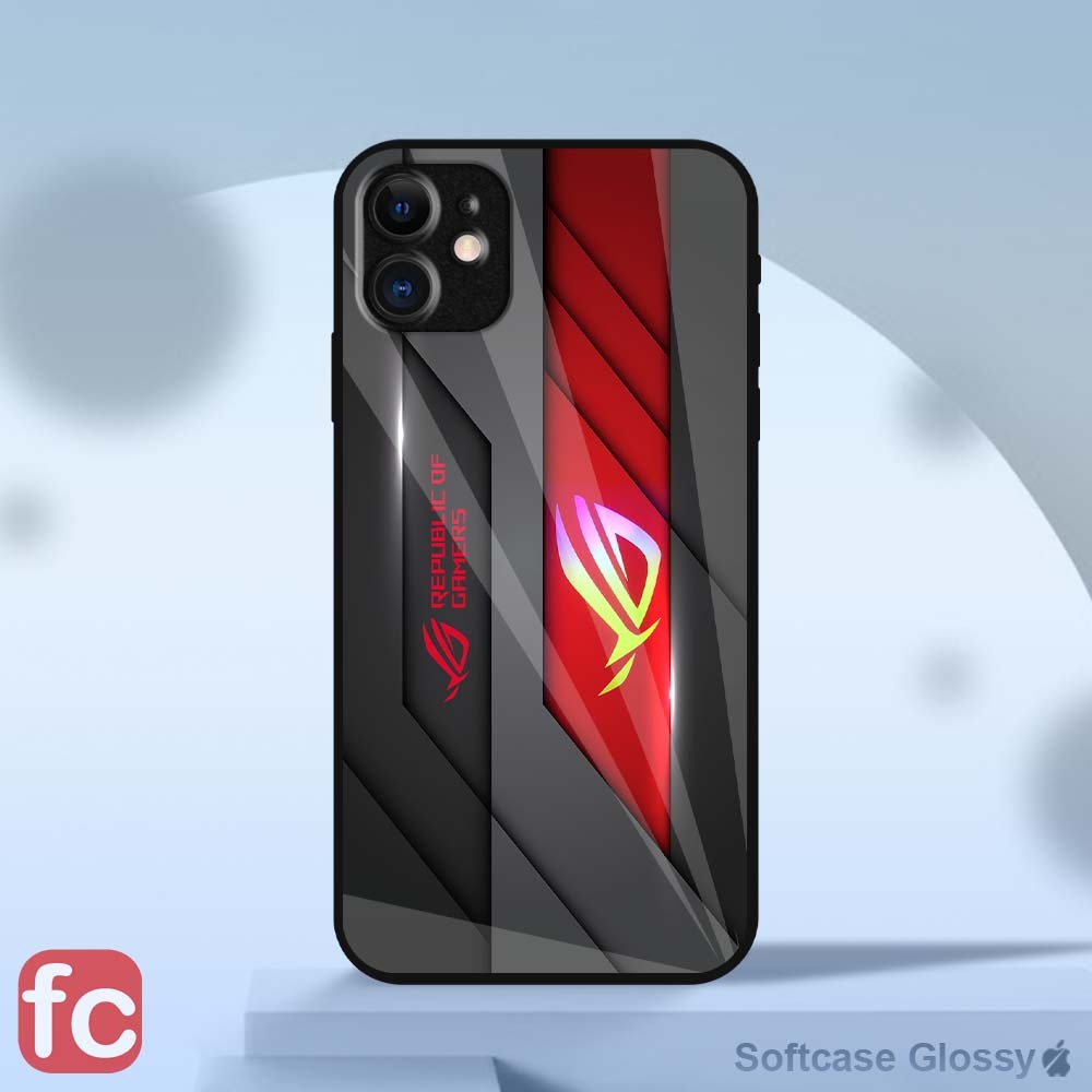[FR10] Softcase Glossy Iphone 11 12 13 14 15 Pro Max Mini X XR 7 8 9 6 Case IP Premium Kilau Mirror 