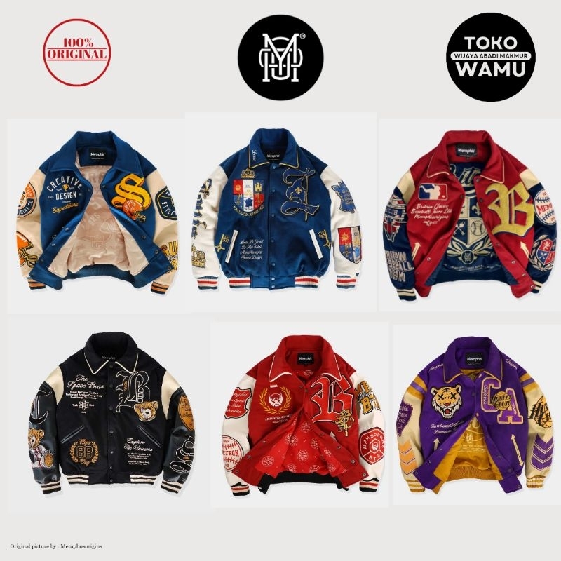[ORIGINAL] MEMPHISORIGINS/MEMPHIS VARSITY JACKET | SUPERBOWL | BRITAIN | BIGETRON | BTR | LOUIS | SP