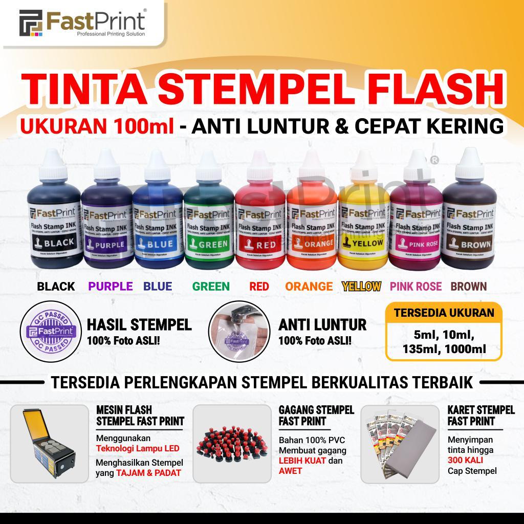 

Fast Print Tinta Stempel Flash Warna Anti Luntur 100 ML