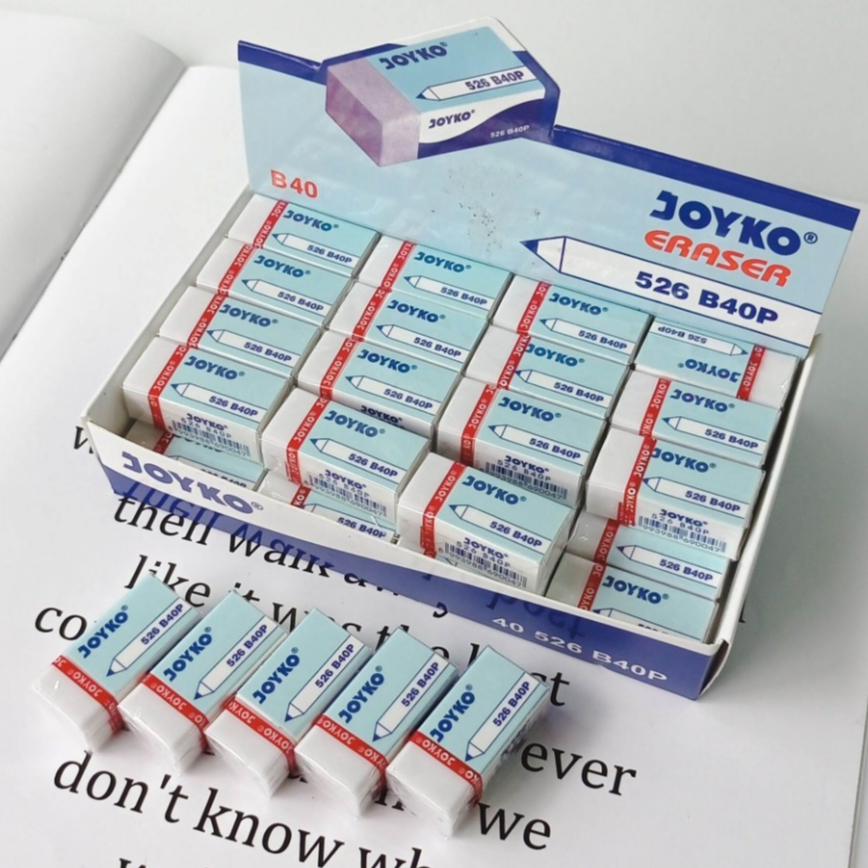 

2_Zaneva Penghapus Agatis Joyko 526-B40P Warna Putih Isi 40Pcs