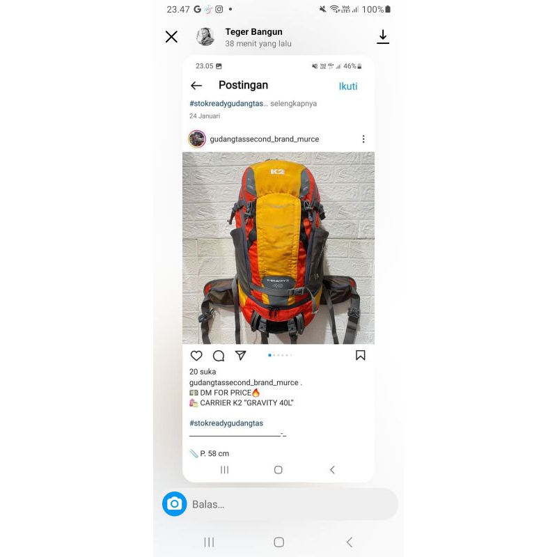link ci tas gunung k2 kak Teger