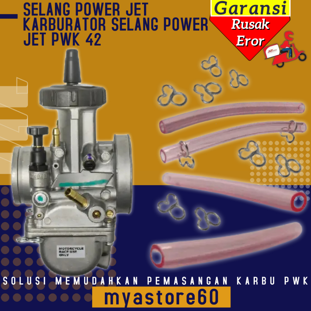 Selang Slang PJ Pilot Jet  Karburator Karbu Carbu Carburator PWK 42 Bahan Tebal Anti Bocor Selang Po