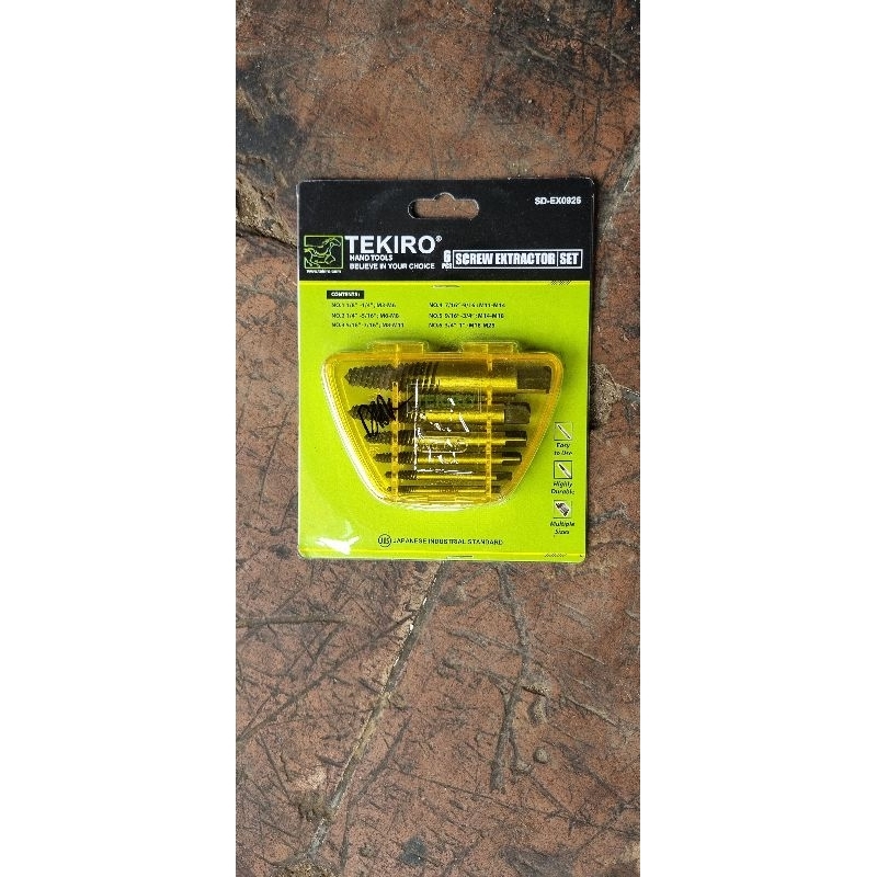 Tab balik 6pcs tekiro / screw extractor set tekiro