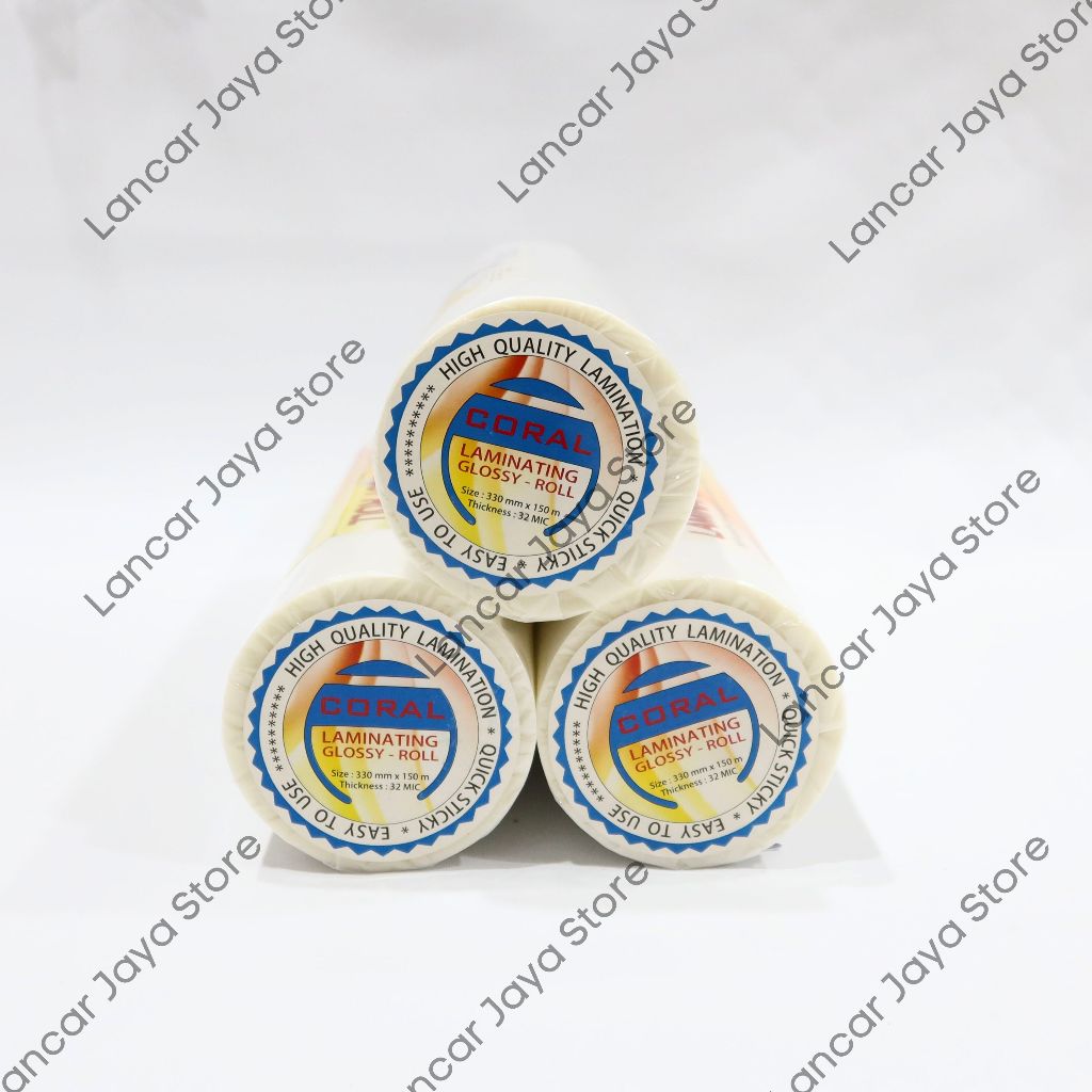 

Ag Plastik Coral Laminating Roll Glossy 330mm x 32Mic x 150m / Plastik Laminating Roll Coral Glossy