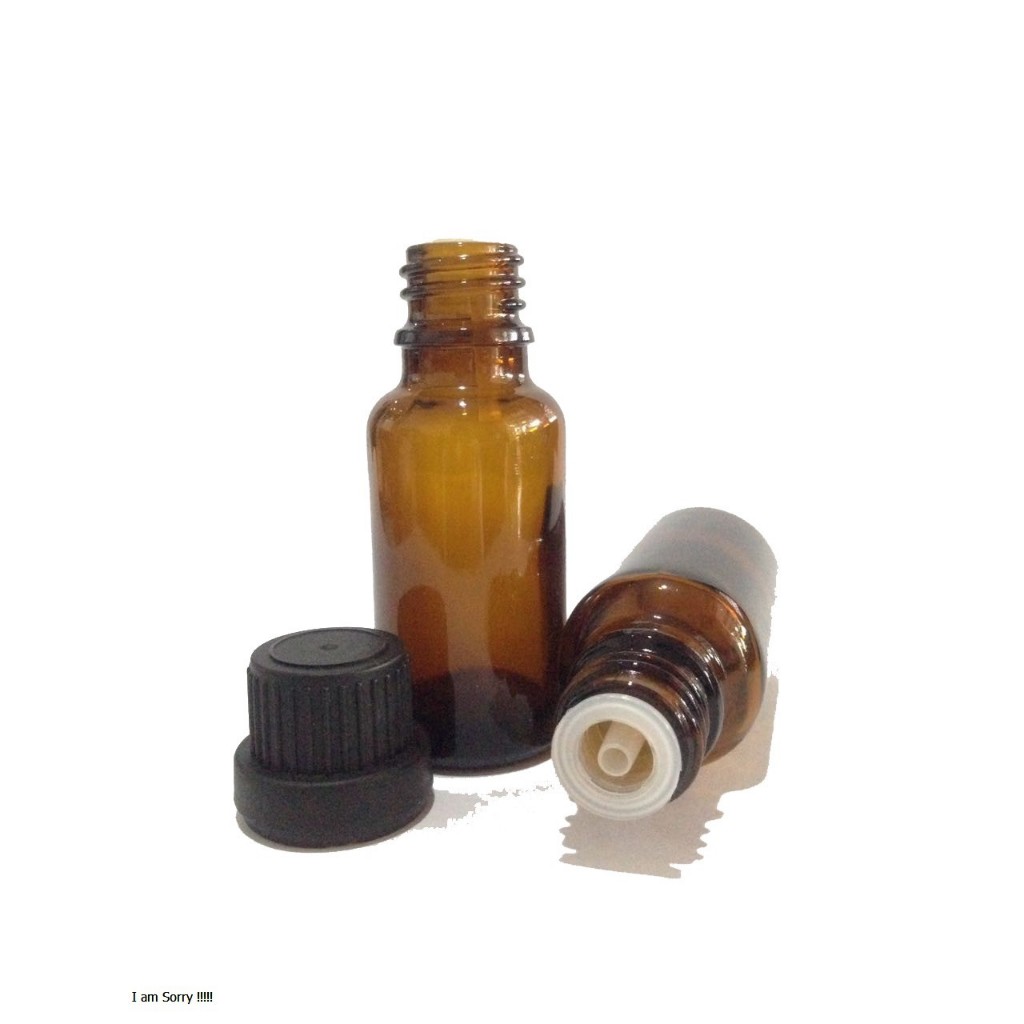 Botol Kaca Kosong Dropper Amber - 20ml
