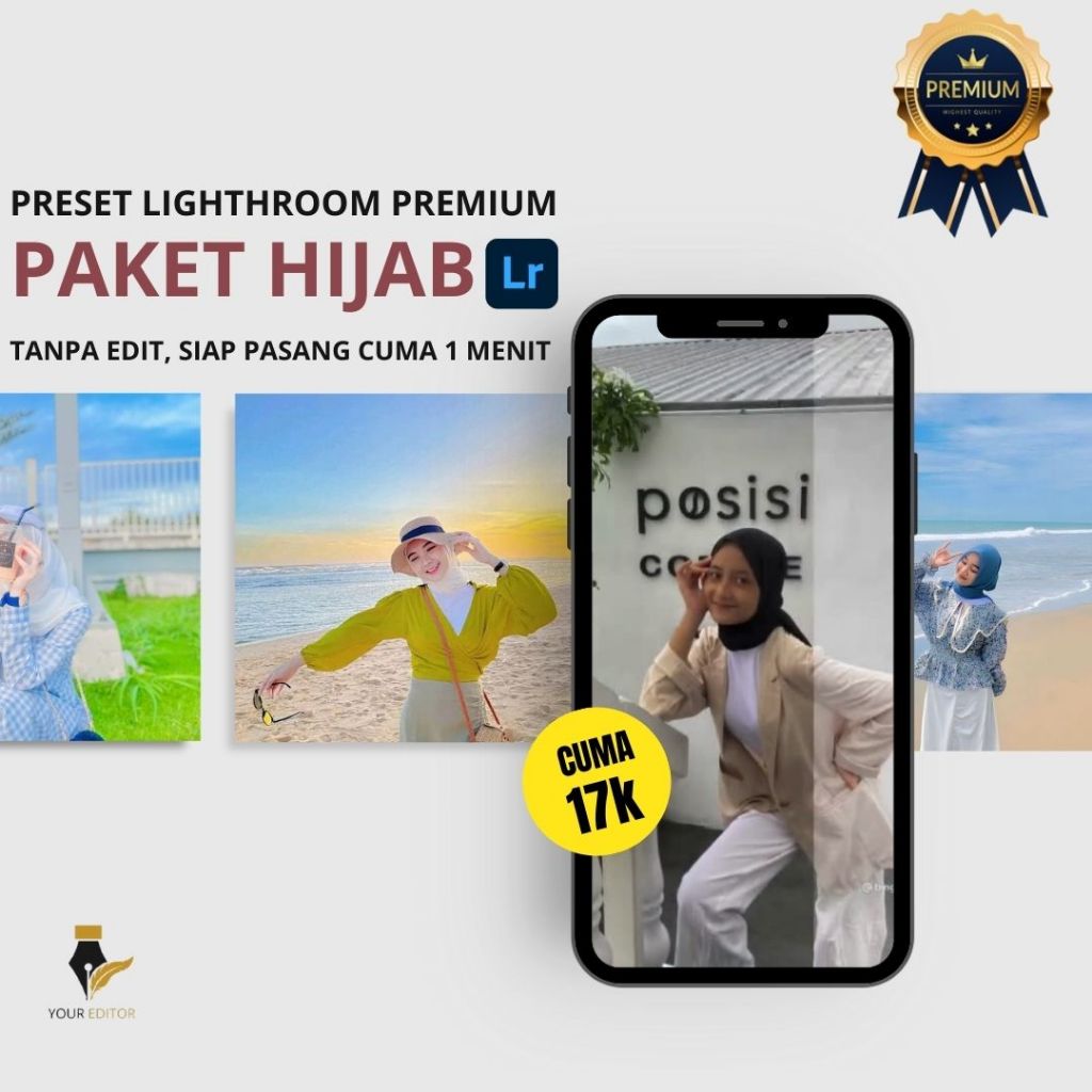 TONE CEWE HIJAB LIGHTROOM PREMIUM (Android & Ios)