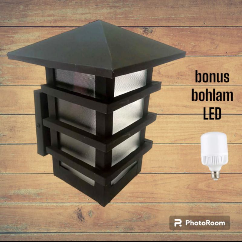 Kap Lampu Dinding Minimalis plus bohlam LED / lampu tembok / lampu teras outdoor