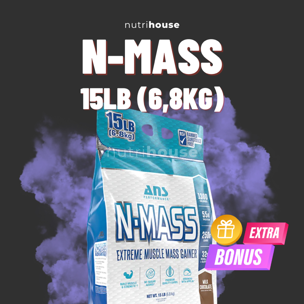 ANS NMASS 15lb Mass Gainer N-MASS N MASS Whey Protein Gainer Medan Susu Nutrihouse