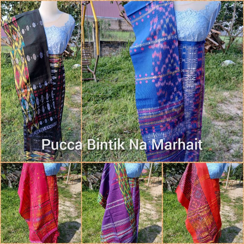 ORIGINAL SONGKET PUCCA BINTIK NA MARHAIT HAIT MAULANA MANDAR TENUN TANGAN TARUTUNG BIRU BAWAHAN KEBA