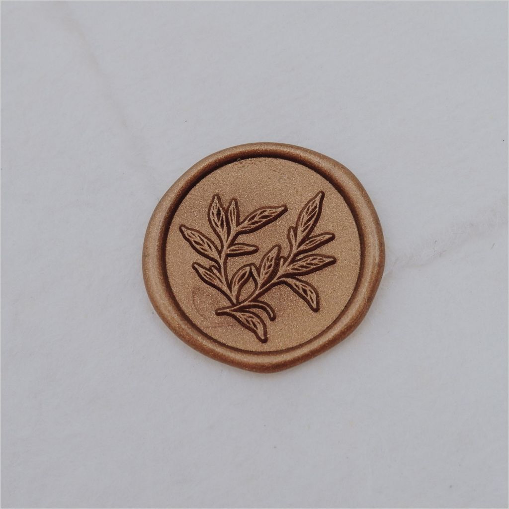 

Olivia leaves wax seal / lilin segel undangan / wax coin siap pakai / sticker wax seal 3M