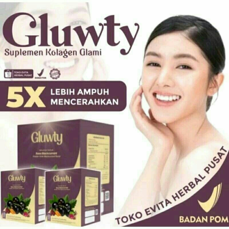 Gluwty Collagen Pemutih Wajah & BadanPenumbuhRambut ASLI ORIGINAL