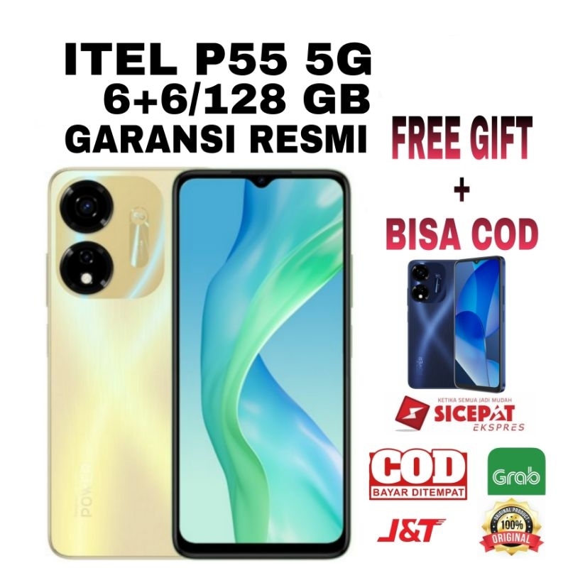 Itel P55 5G 6+6/128 GB Garansi Resmi