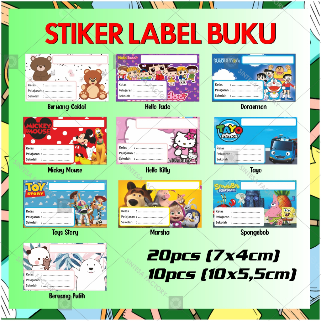 

Stiker Buku Stiker Label Buku Stiker Mapel Stiker Mata Pelajaran