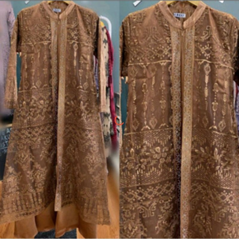 Nadira Gamis Premium Jumbo Busui ukuran 3XL Bahan Organza Bordir Baju Pesta Gamis Kondangan Mewah