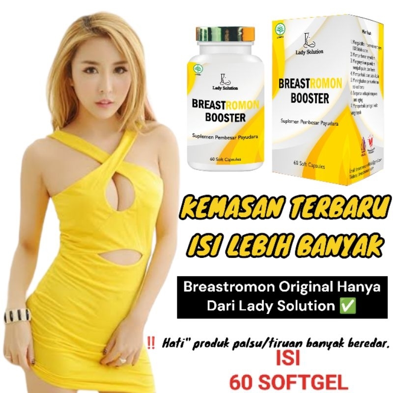 NEW BREASTROMON BOOSTER HORMON PEMBESAR PAYUDARA DAN BOKONG AMPUH PERMANEN ORI BERSEGEL