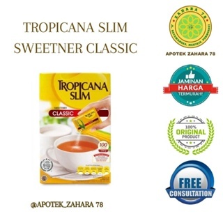 

Tropicana Slim Sweetener Classic isi 100 sachet - Pemanis untuk Bantu Batasi Gula