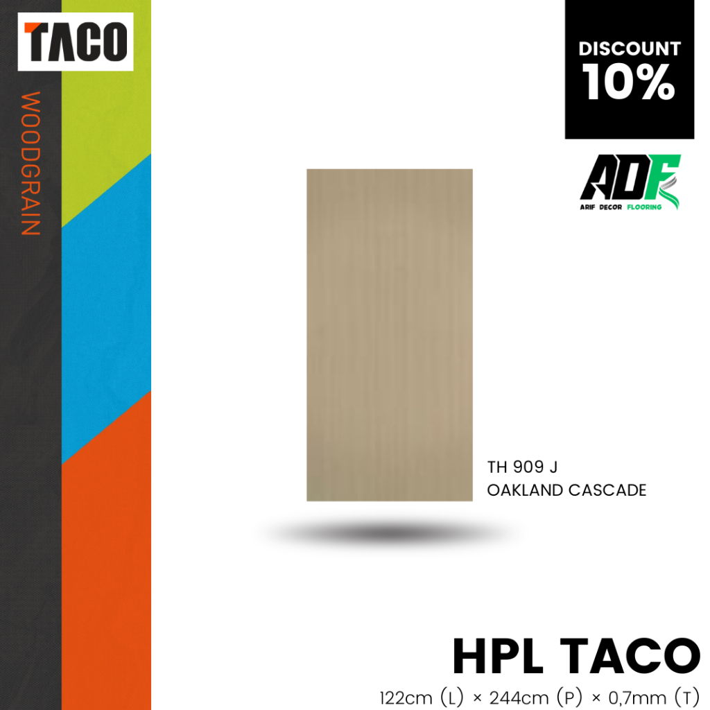 HPL TACO WOODGRAIN Type TH 909 J Pelapis Kayu Furniture Lemari