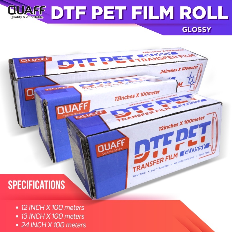 

QUAFF DTF PET Transfer Film Roll (100 meter)