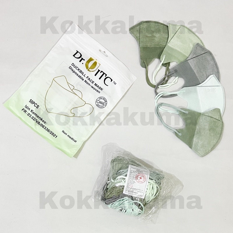 ( LLM ) DrITC Masker Duckbill DR. ITC 3 Ply Emboss Garis Hidung